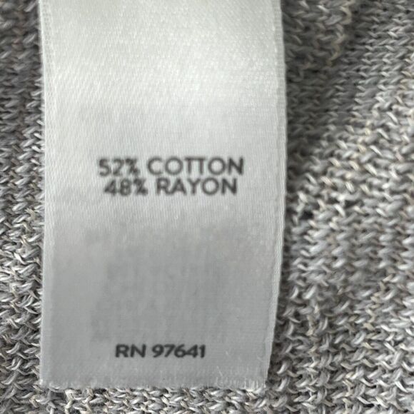 Pure Jill Women's Size L Long Cardigan Duster Delicate Open Front Gray Beige - Picture 8 of 9